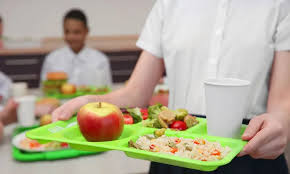 Hygienic school canteen providing healthy meals for students